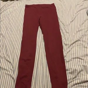 Red leggings